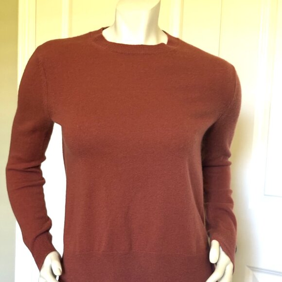 NEW VINCE 100% CASHMERE RUSTY KNIT SWEATER SIZE: XXS - Picture 1 of 7